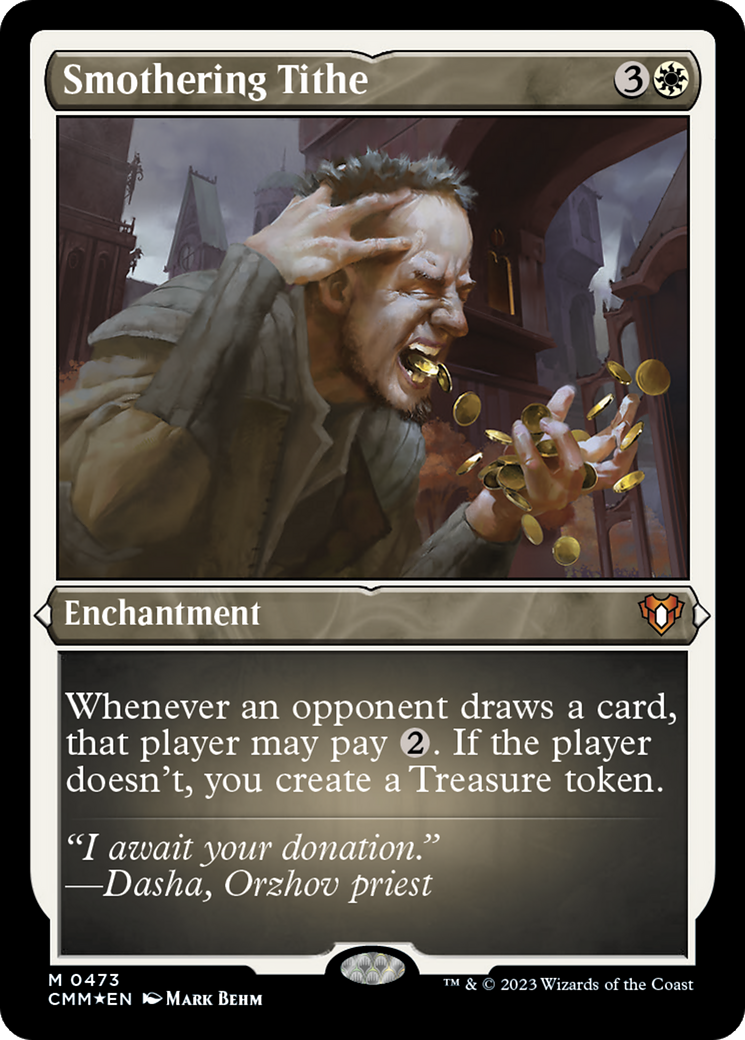 Smothering Tithe (Foil Etched) (CMM-473) - Commander Masters Foil