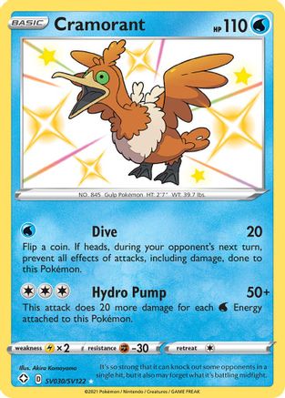 Cramorant SV030/SV122 - Shining Fates Shiny Vault Holofoil