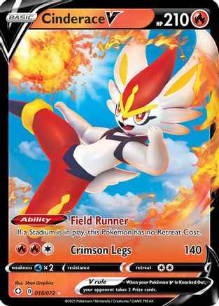 Cinderace V 018/072 - Shining Fates Holofoil