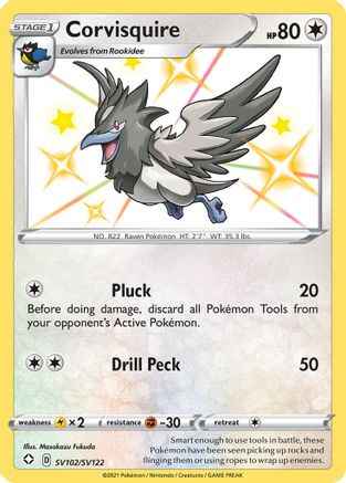 Corvisquire SV102/SV122 - Shining Fates Shiny Vault Holofoil