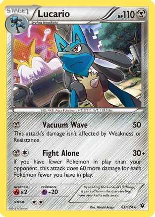 Lucario (Cosmos Holo) 063/124 - Miscellaneous Cards & Products Holofoil