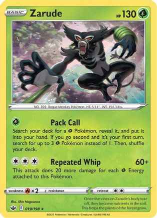 Zarude 019/198 - SWSH06 Chilling Reign Holofoil