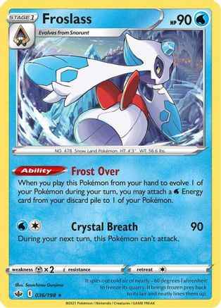 Froslass 036/198 - SWSH06 Chilling Reign Reverse Holofoil
