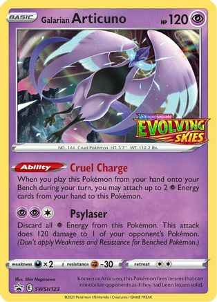 Galarian Articuno (Prerelease) SWSH123/307 - SWSH Sword & Shield Promo Cards Holofoil