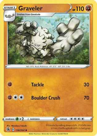 Graveler 136/264 - SWSH08 Fusion Strike