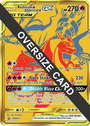 Reshiram & Charizard GX SM247 - Jumbo Cards Holofoil