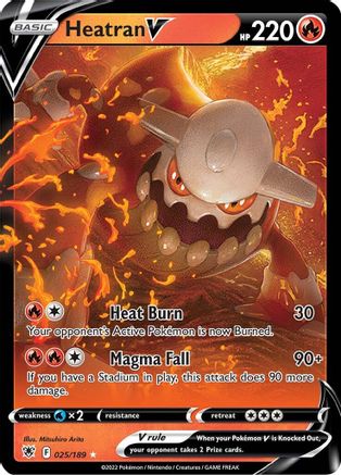 Heatran V 025/189 - SWSH10 Astral Radiance Holofoil