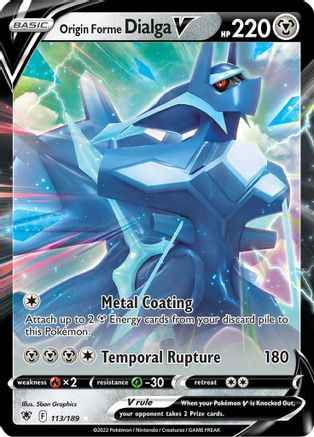 Origin Forme Dialga V 113/189 - SWSH10 Astral Radiance Holofoil