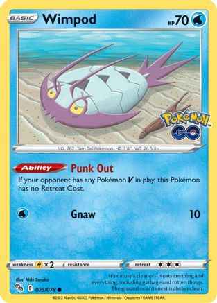 Wimpod 025/078 - Pokemon GO Reverse Holofoil