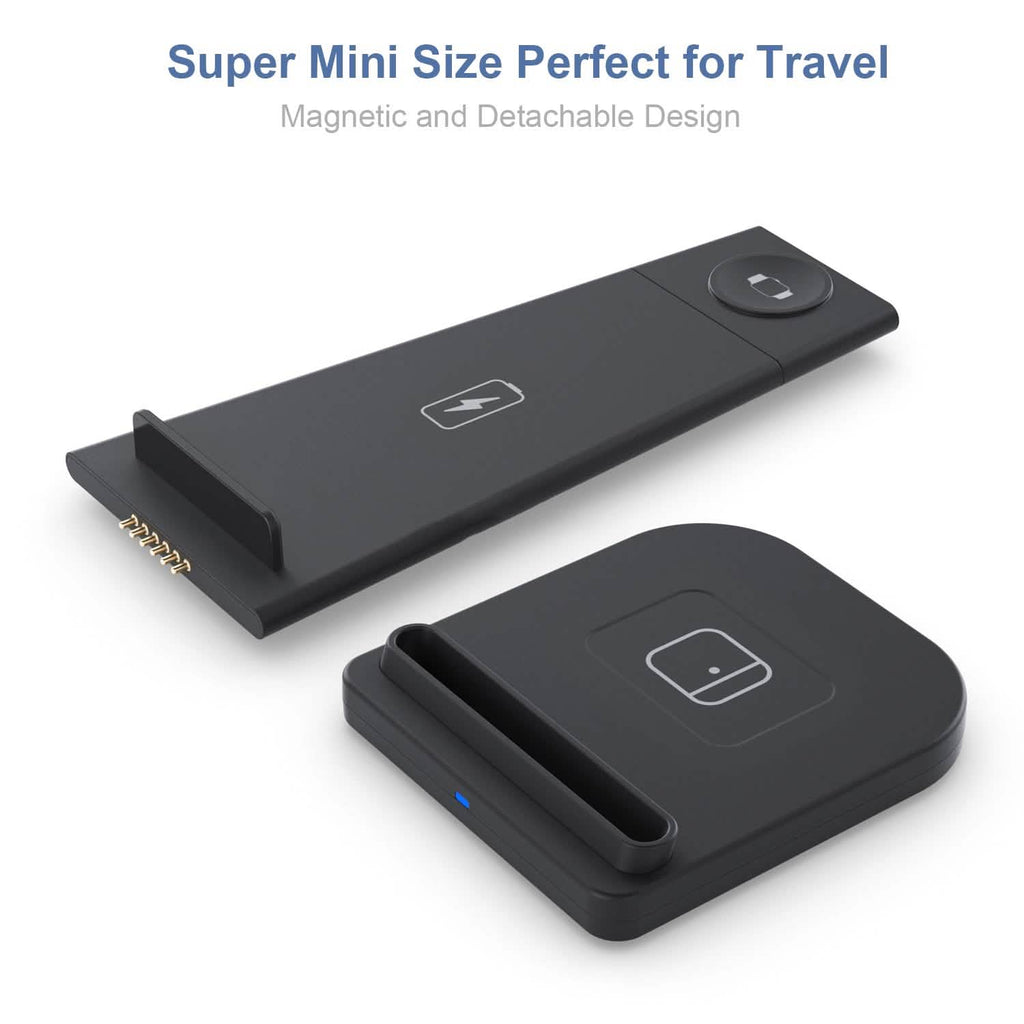 3-in-1 Foldable Fast Wireless Charging Stand