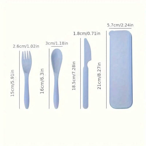 3-in-1 Reusable Camping Utensil Set with Case