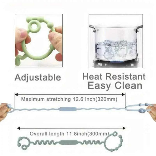 3-Pack: Pacifier Holder Clip with self-Adjusting Bayonet