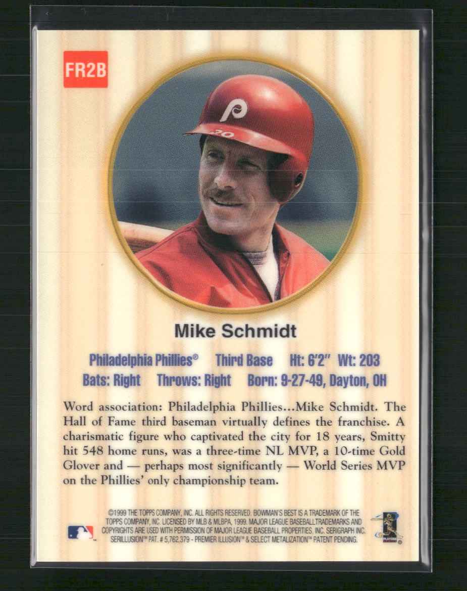 Mike Schmidt 1999 Bowman's Best #FR2B Franchise Favorites Autographs