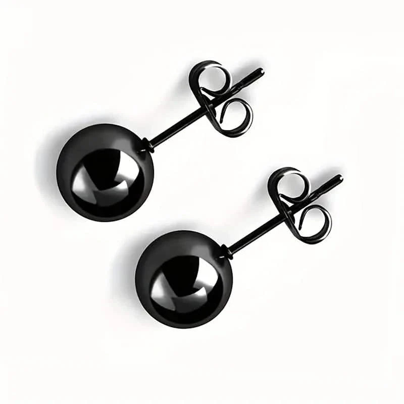 Stainless Steel Hypoallergenic Ball Shaped Stud Earrings