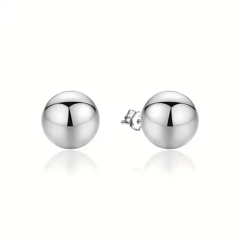 Stainless Steel Hypoallergenic Ball Shaped Stud Earrings
