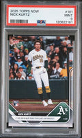 Graded 2025 Topps Now Nick Kurtz #101 Rookie RC Baseball Card PSA 9 Mint