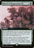 March of Burgeoning Life (NEO-479) - Kamigawa: Neon Dynasty: (Extended Art)