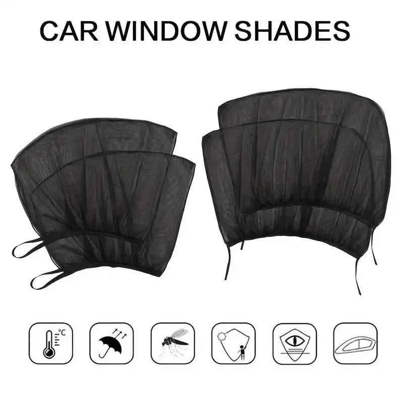 4-Piece Set: Car Window Shades For Front And Back Window