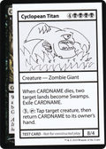Cyclopean Titan (CMB1-040) - Mystery Booster Playtest Cards 2021