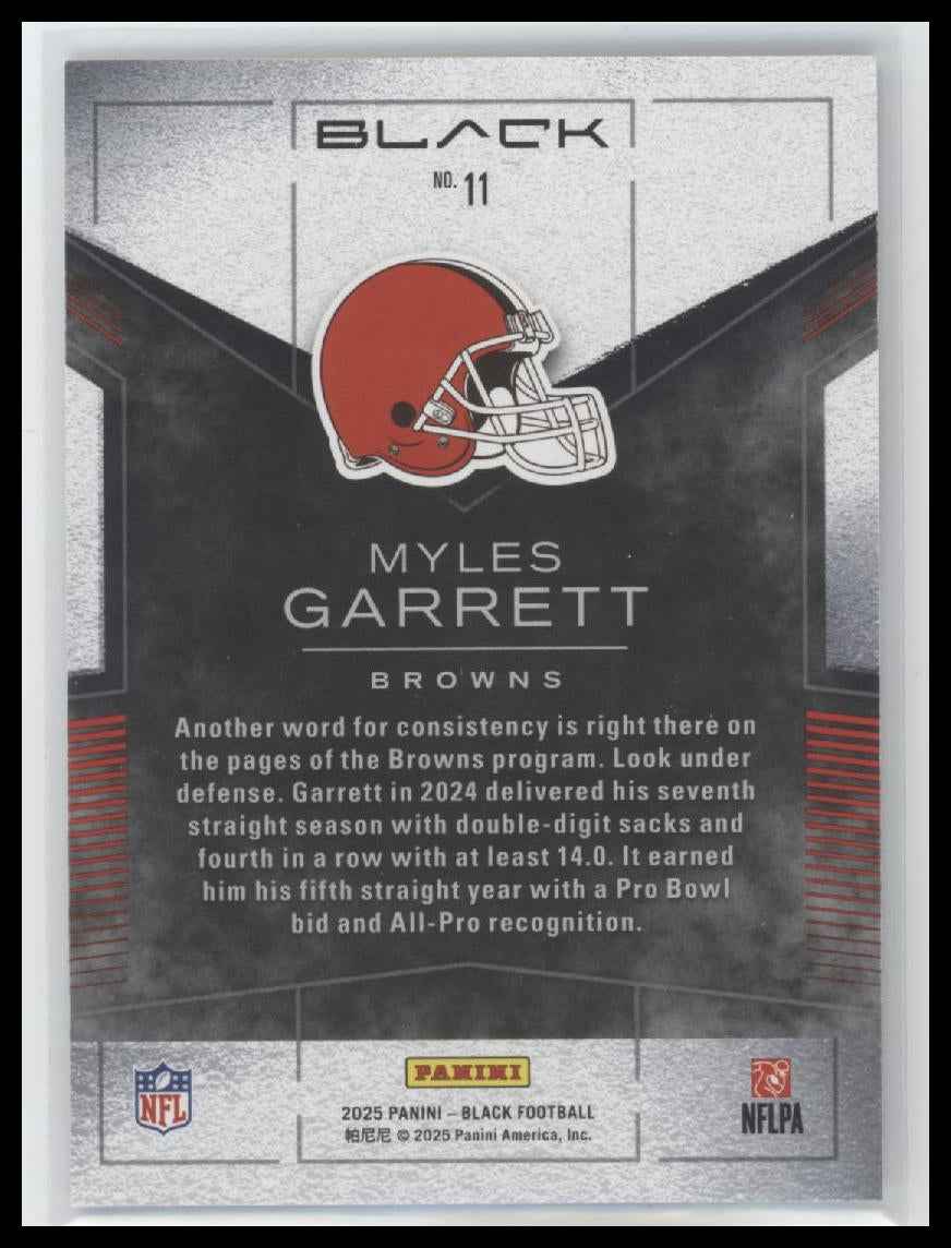 2025 Panini Black Smokescreen Myles Garrett #11
