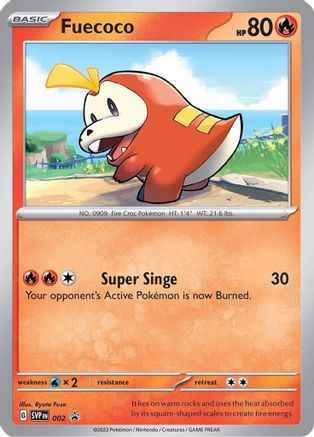 Fuecoco 002 - SV Scarlet & Violet Promo Cards Holofoil