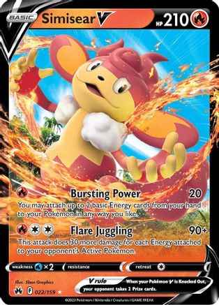 Simisear V 022/159 - Crown Zenith Holofoil