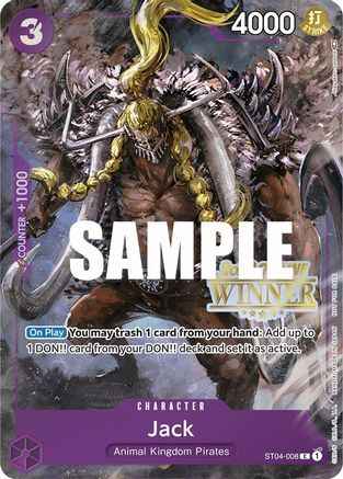 Jack (Offline Regional 2023) [Winner] (ST04-008) - One Piece Promotion Cards Foil