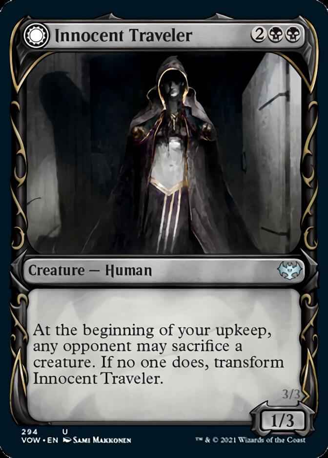 Innocent Traveler // Malicious Invader (VOW-294) - Innistrad: Crimson Vow: (Showcase, Double Faced Transform)