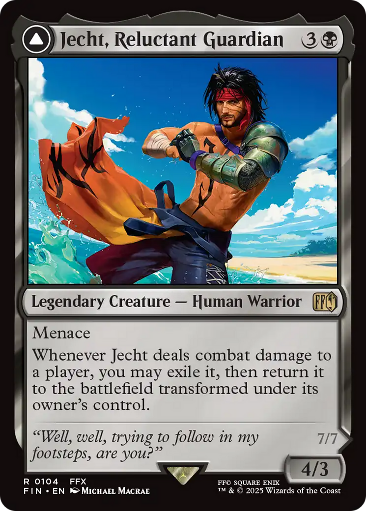 Jecht, Reluctant Guardian // Braska's Final Aeon (FIN-104) - FINAL FANTASY: (enchantment)