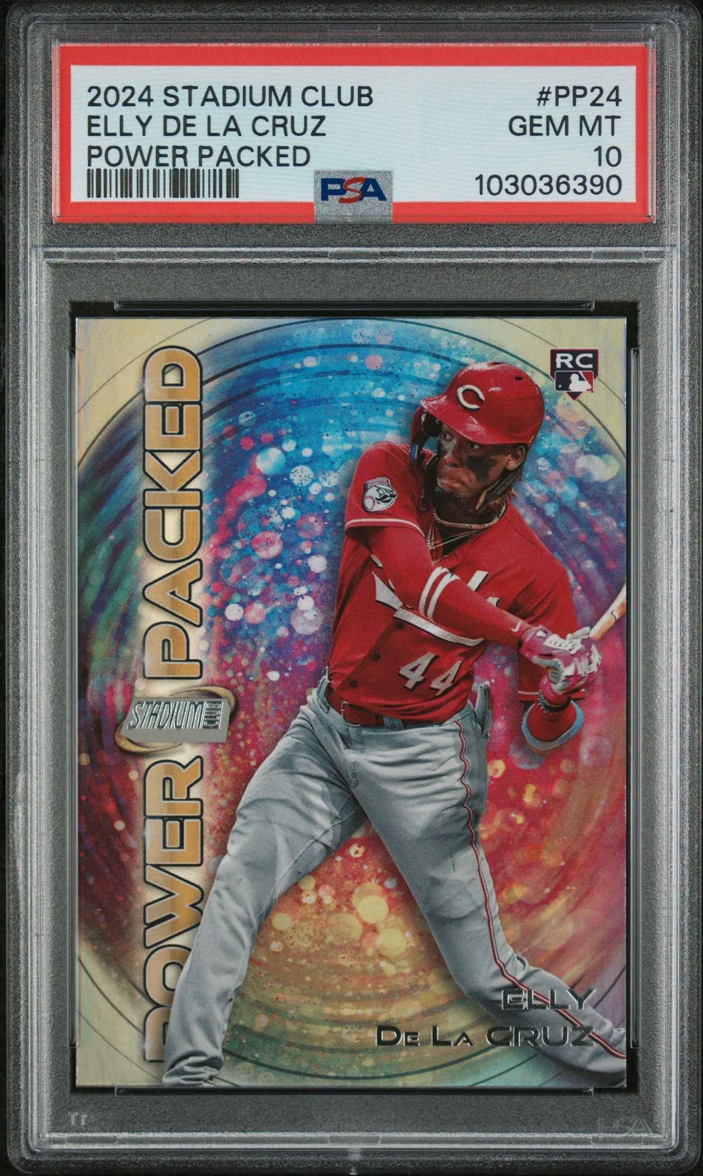 Graded 2024 Topps Stadium Club Elly De La Cruz #PP24 Power Packed Rookie RC Baseball Card PSA 10 Gem Mint