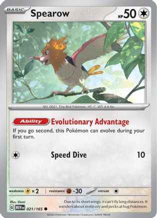 Spearow 021/165 - SV Scarlet & Violet 151