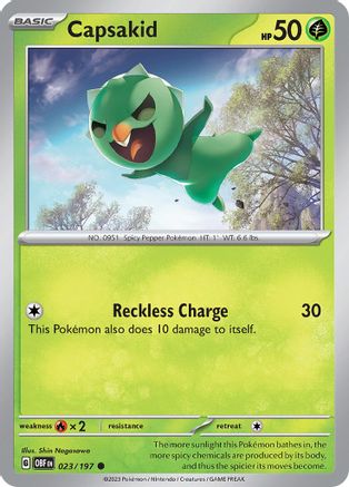 Capsakid 023/197 - SV03 Obsidian Flames Reverse Holofoil