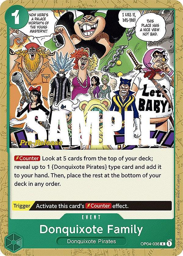 Donquixote Family [Kingdoms of Intrigue Pre-Release Cards]