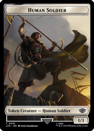 Human Soldier (0015) // Food (0022) Double-Sided Token (Surge Foil) (LTR-15 // 22) - The Lord of the Rings: Tales of Middle-earth Foil