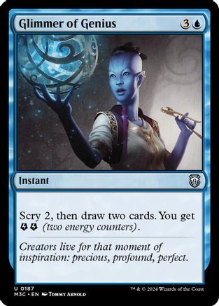 Glimmer of Genius (Ripple Foil) (M3C-187) - Modern Horizons 3 Commander Foil