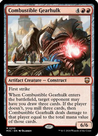 Combustible Gearhulk (Ripple Foil) (M3C-210) - Modern Horizons 3 Commander Foil