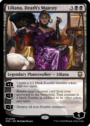 Liliana, Death's Majesty (Ripple Foil) (M3C-200) - Modern Horizons 3 Commander Foil