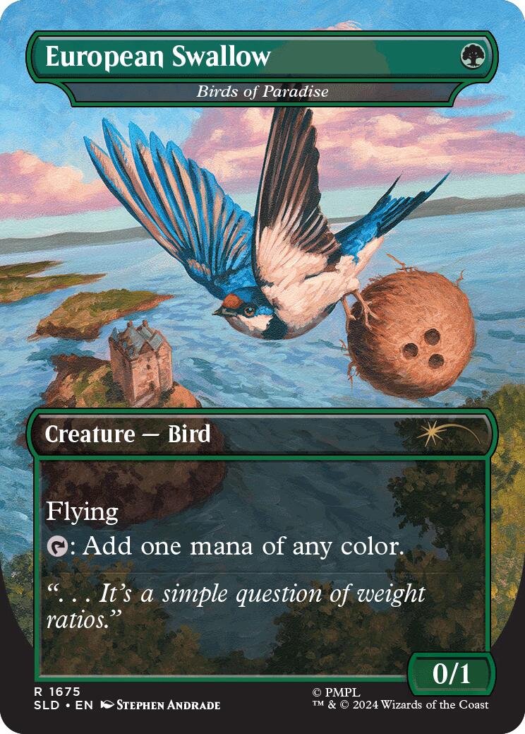 Birds of Paradise // Birds of Paradise (SLD-1675) - Secret Lair Drop / African Swallow (Borderless) Foil