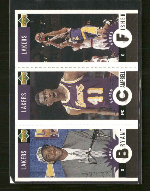 1996-97 Collector's Choice Lakers K Bryant, E Campbell, D Fisher #L1