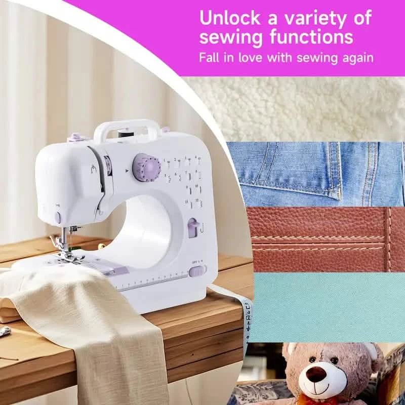 Pro Portable Electric Sewing Machine – 12 Stitches, Adjustable Speed, Multifunctional