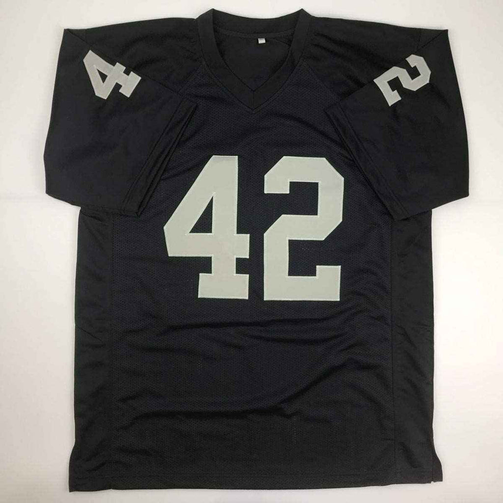 Autographed/Signed Karl Joseph Oakland Black Football Jersey Beckett BAS COA