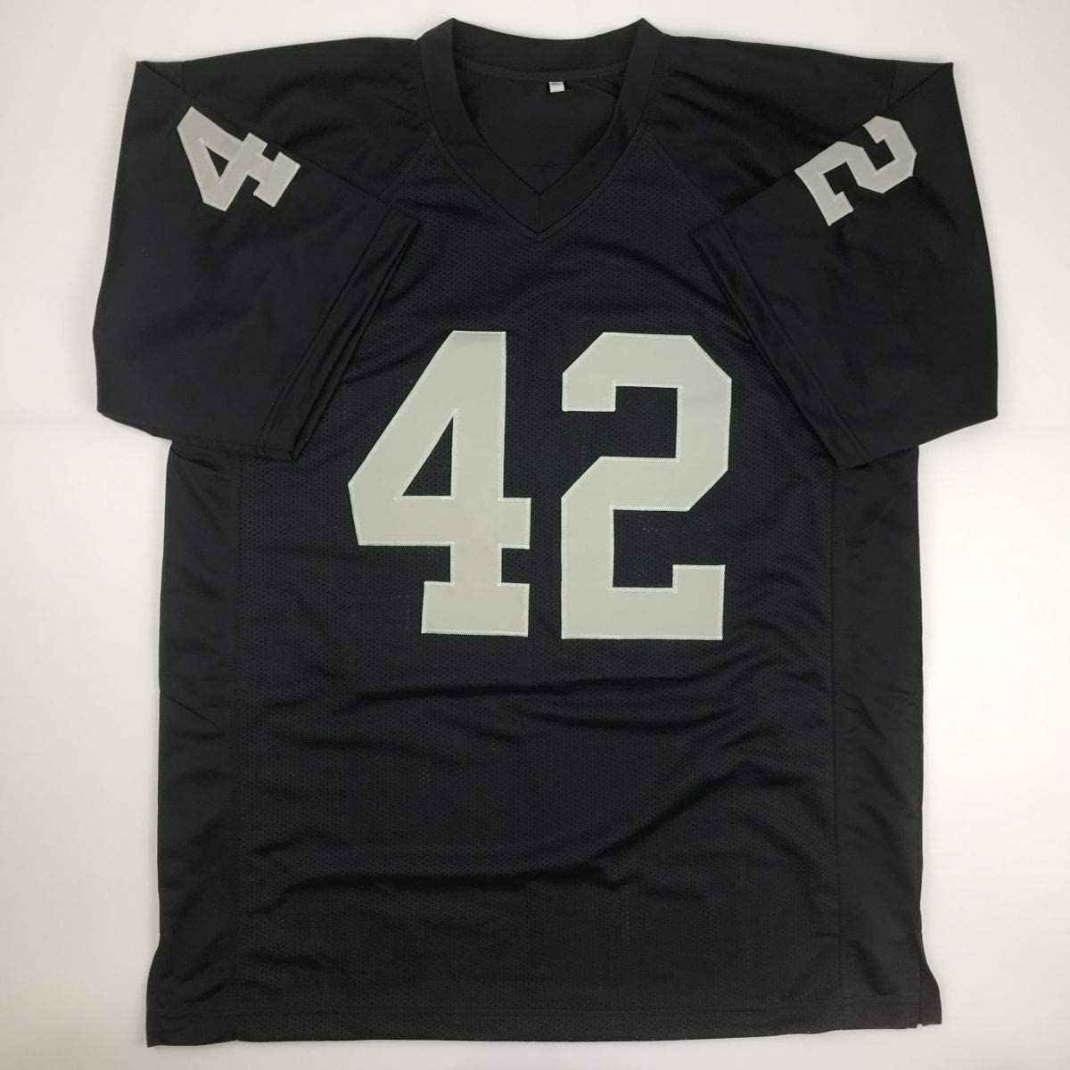 Autographed/Signed Karl Joseph Oakland Black Football Jersey Beckett BAS COA