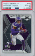 Graded 2020 Panini Mosaic Justin Jefferson #270 Rookie RC Football Card PSA 10 Gem Mint
