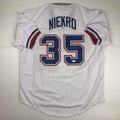 Autographed/Signed Phil Niekro Atlanta White Baseball Jersey JSA COA Holo Only