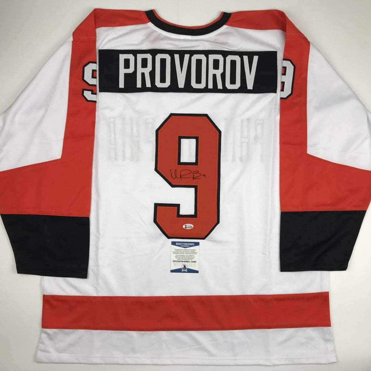 Autographed/Signed Ivan Provorov Philadelphia White Hockey Jersey Beckett BAS COA
