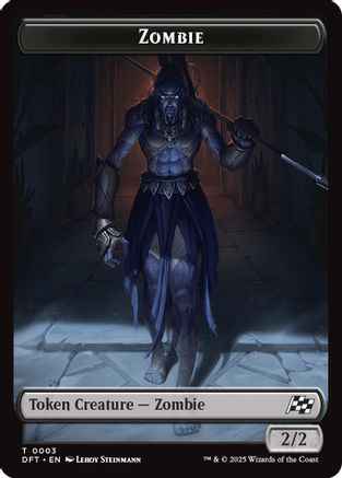 Zombie (0003) // Pilot Double-Sided Token (DFT-3 // 1) - Aetherdrift Foil
