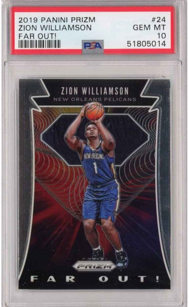 Graded 2019-20 Panini Prizm Zion Williamson #24 Far Out Rookie RC Basketball Card PSA 10 Gem Mint