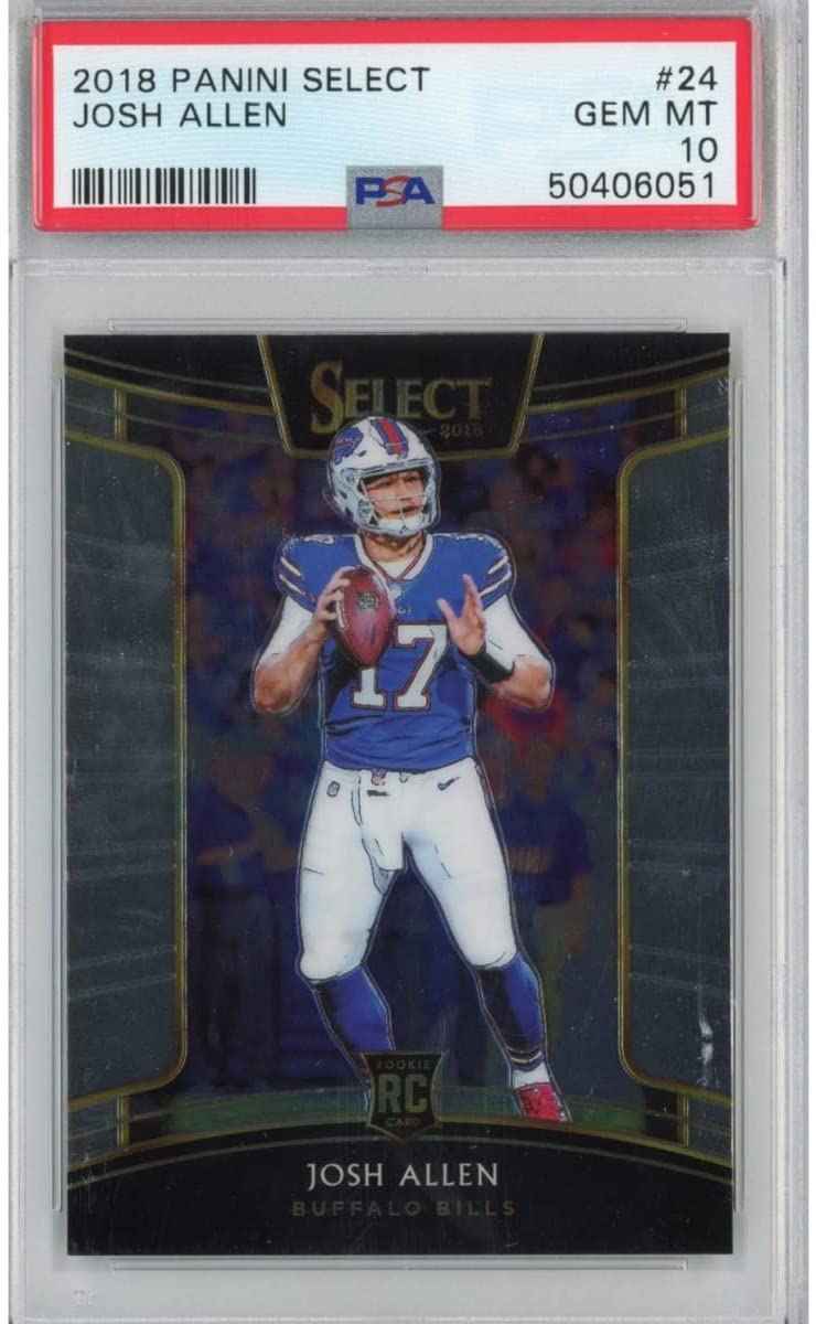 Graded 2018 Panini Select Josh Allen #24 Rookie RC Football Card PSA 10 Gem Mint
