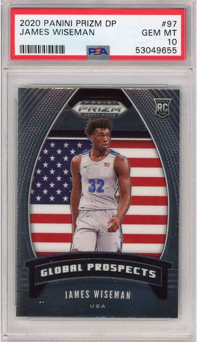 Graded 2020-21 Panini Prizm DP Draft Picks James Wiseman #97 Rookie RC Basketball Card PSA 10 Gem Mint