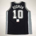 Autographed/Signed Dennis Rodman San Antonio Black Basketball Jersey PSA/DNA COA
